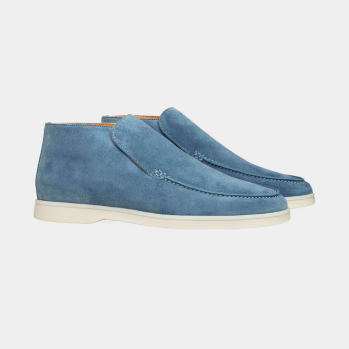 Mocassino elegante da uomo in pelle scamosciata di vitello
