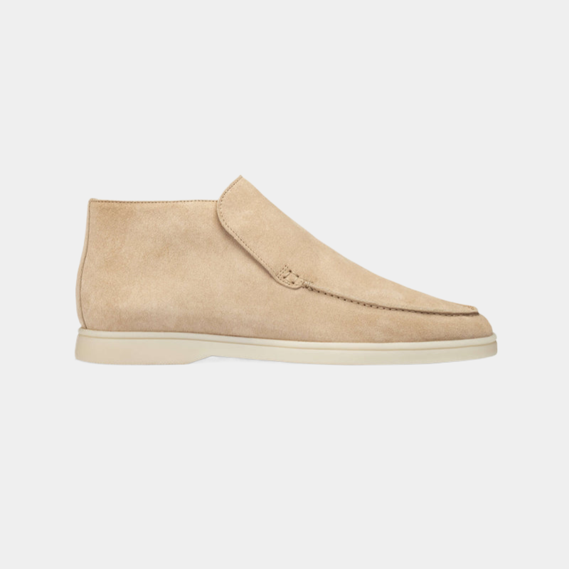 Mocassino elegante da uomo in pelle scamosciata di vitello