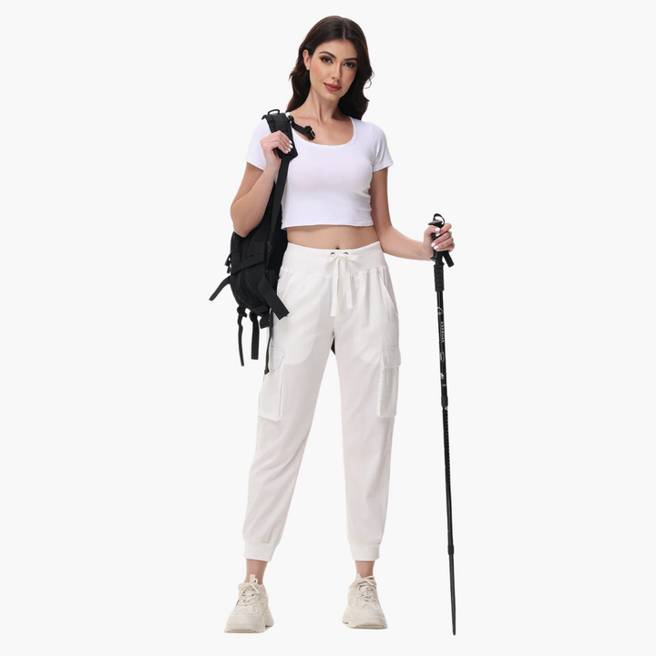 CargoEase - Pantaloni Jogging Relaxed con Tasche Cargo e Polsini