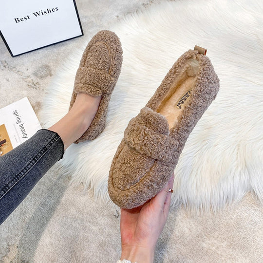 Pantofole di peluche per donna