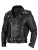 Giacca da motociclista in pelle da uomo