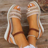 Sandali con zeppa in stile boho da donna