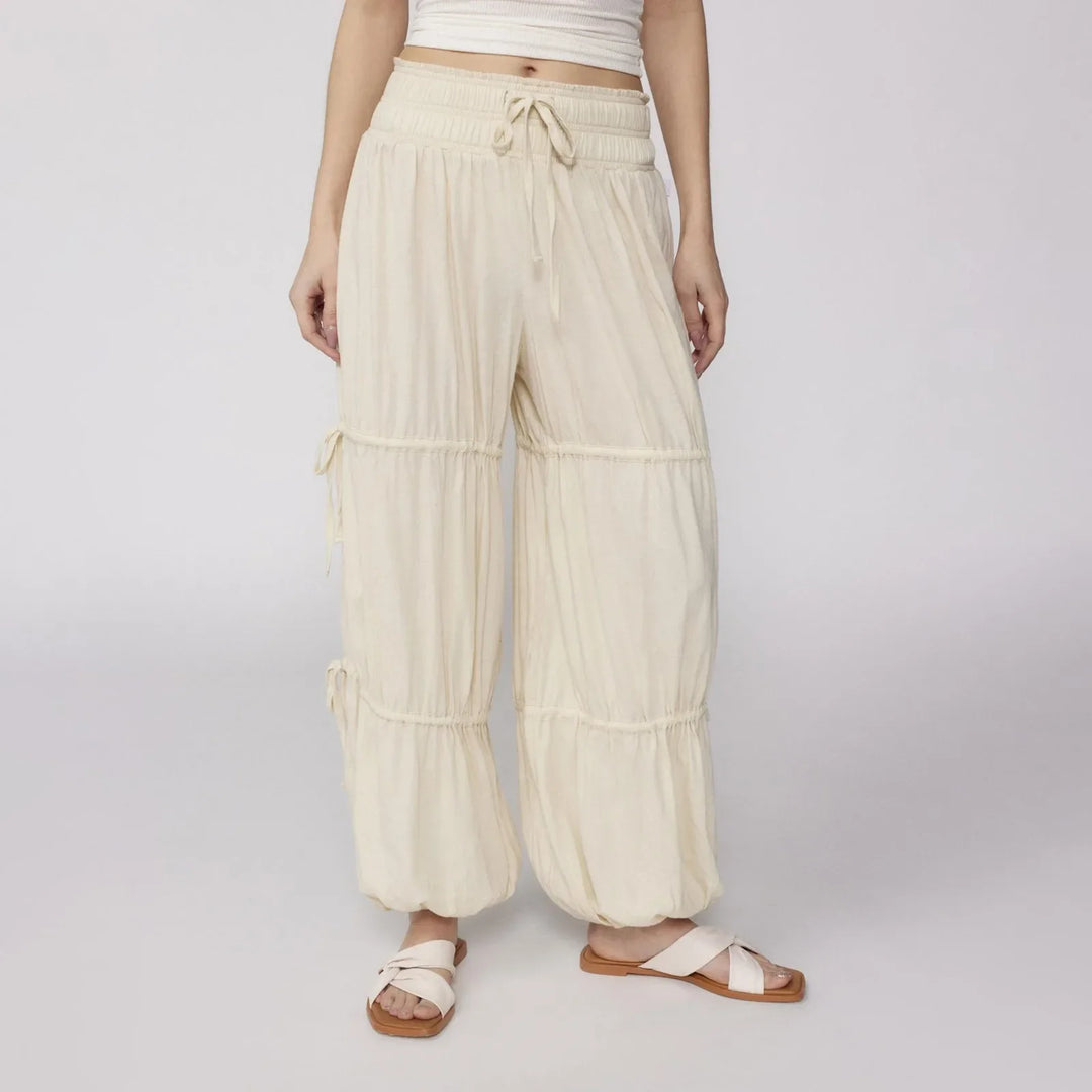 BohoEase - Pantaloni Larghi con Vita Elastica e Look a Strati