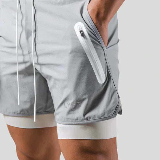 Pantaloni sportivi 2 in 1 da uomo