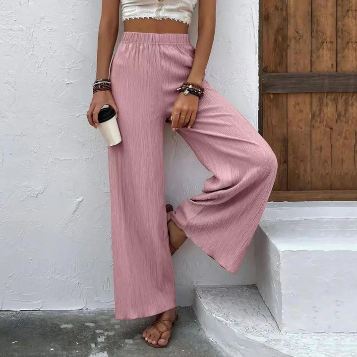 Lunara - Pantaloni Ampi con Vita Alta e Fascia Elasticizzata