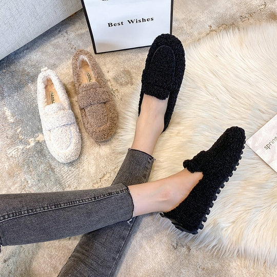 Pantofole di peluche per donna