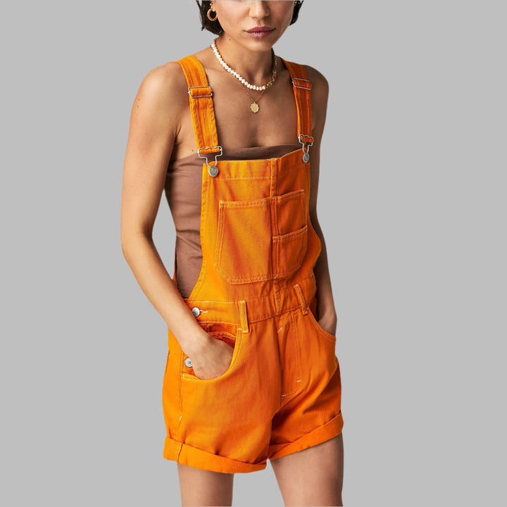 Tuta in denim senza maniche Casual Chic