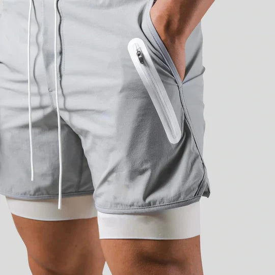 Pantaloni sportivi 2 in 1 da uomo