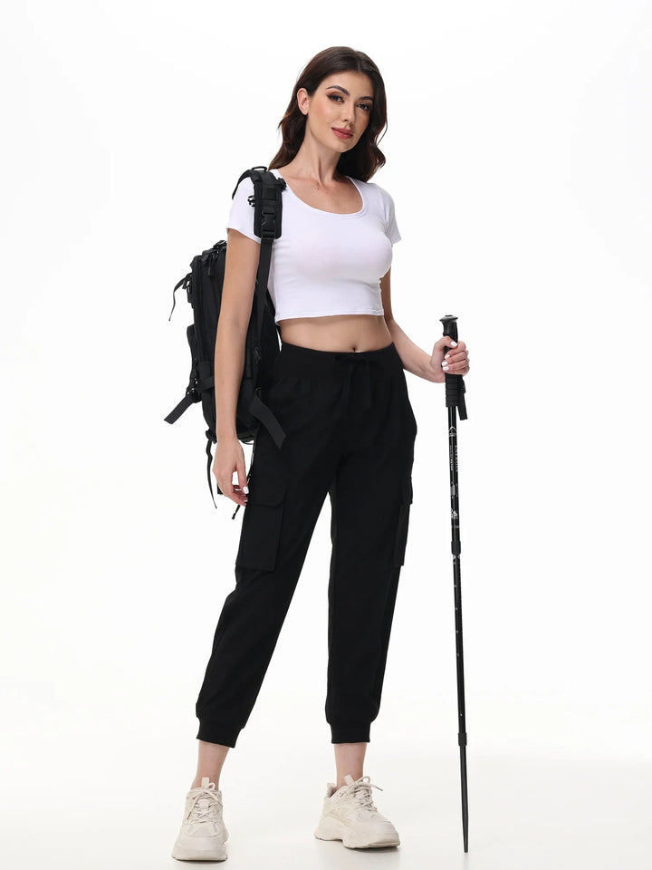 CargoEase - Pantaloni Jogging Relaxed con Tasche Cargo e Polsini