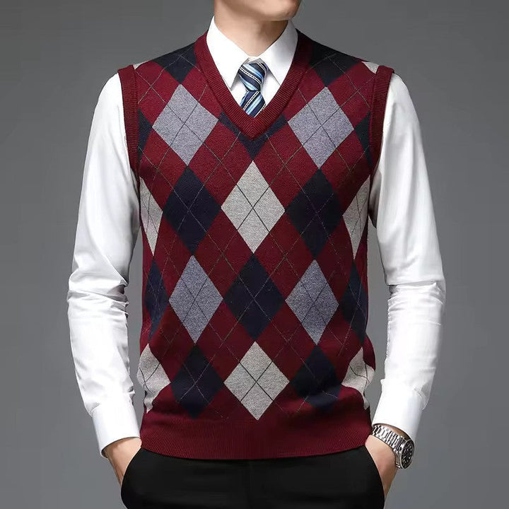 Maglione senza maniche con scollo a V