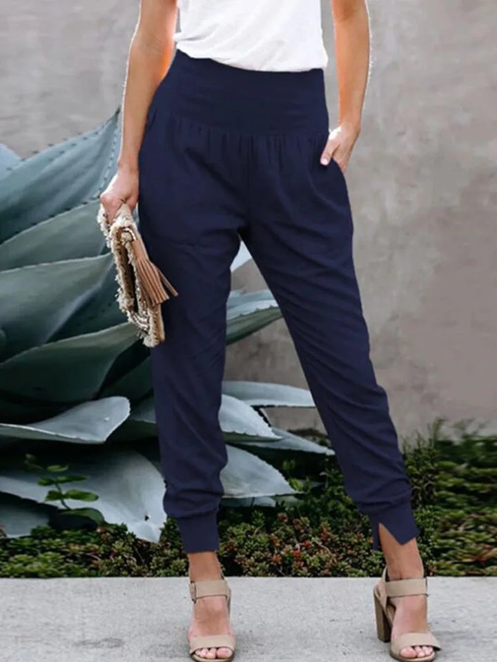 BreezFit - Pantaloni Jogger con Vita Alta e Fascia Elastica