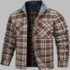 Camicia da boscaiolo in flanella di cotone a quadri