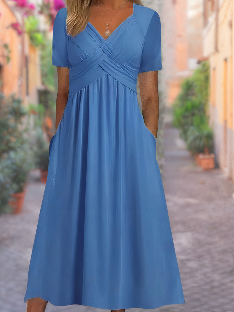 Elegante abito estivo con scollo a V