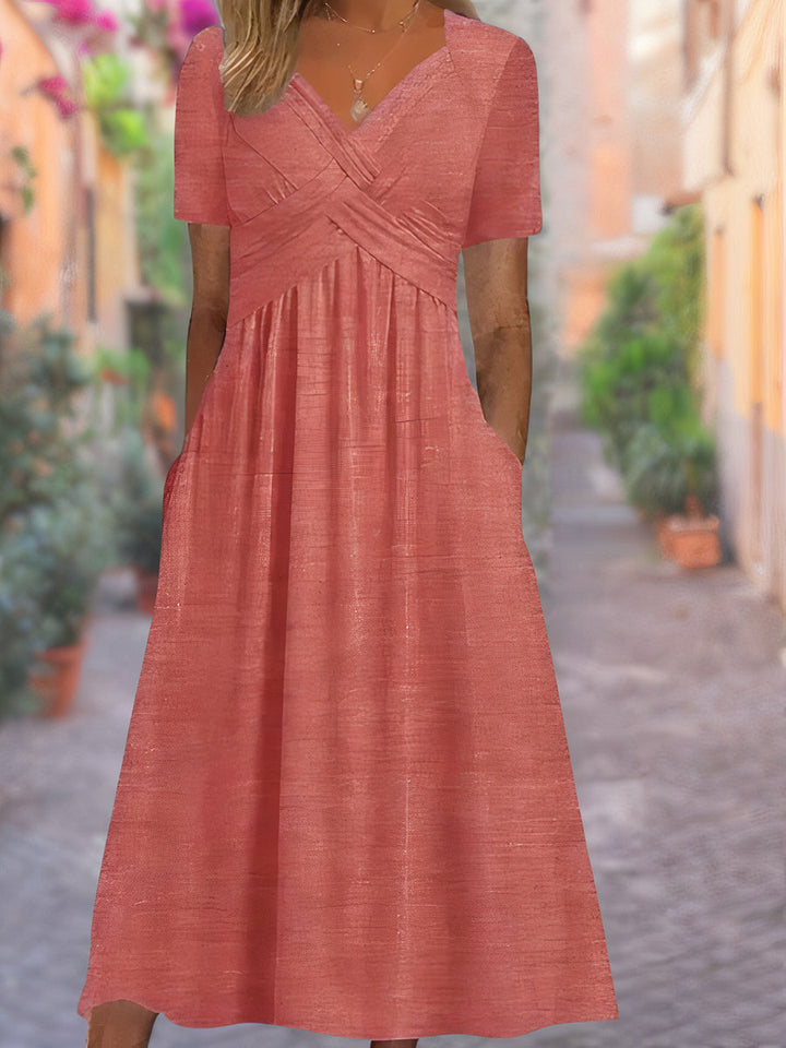 Elegante abito estivo con scollo a V