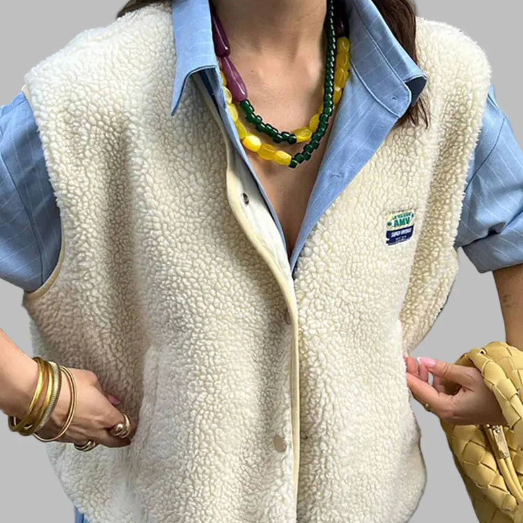 Gilet in lana d'agnello di alta qualità