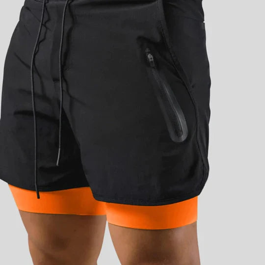 Pantaloni sportivi 2 in 1 da uomo