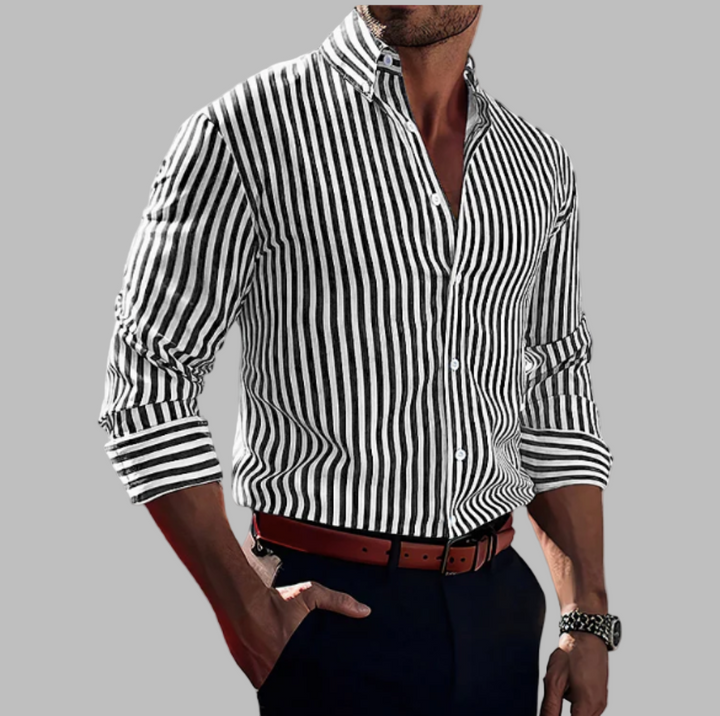Camicia in cotone a righe