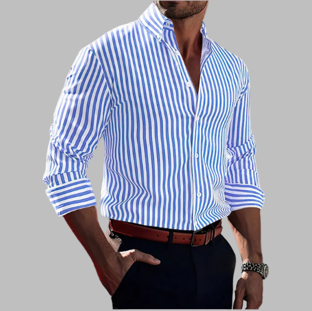 Camicia in cotone a righe