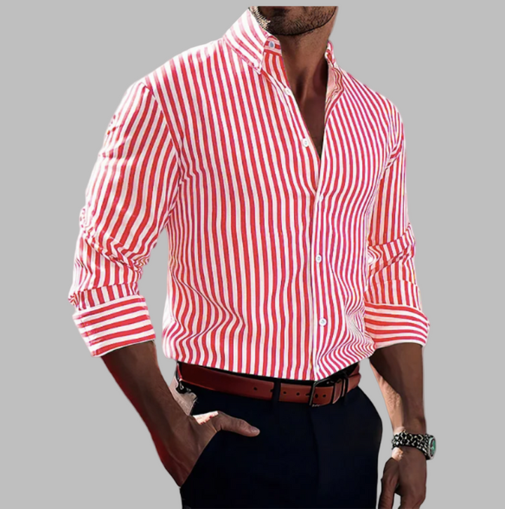 Camicia in cotone a righe
