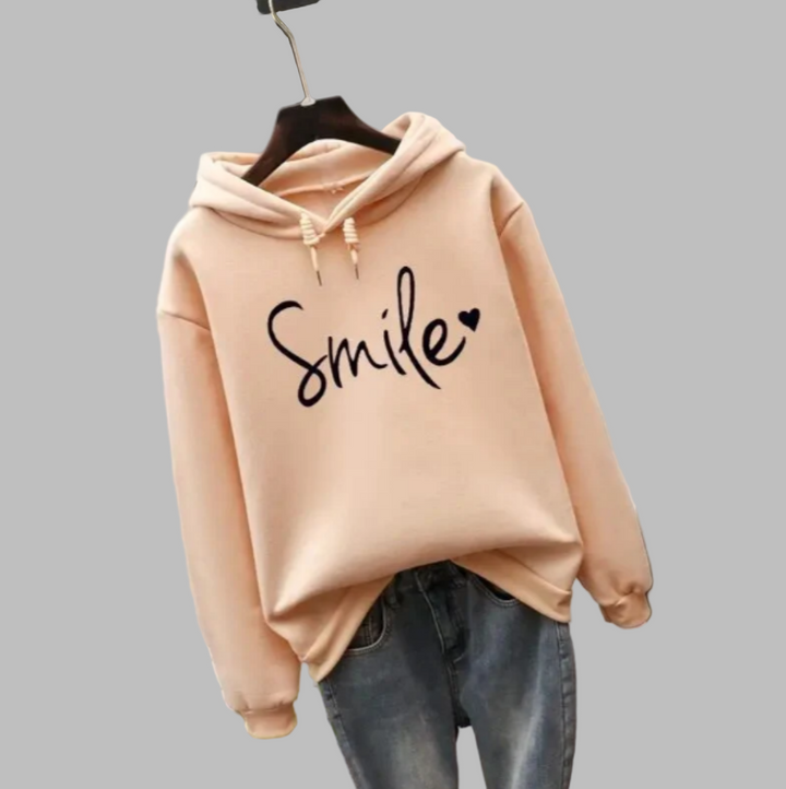 Felpa con cappuccio Smile da donna