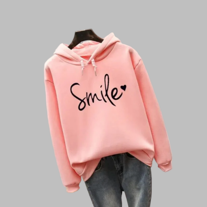 Felpa con cappuccio Smile da donna