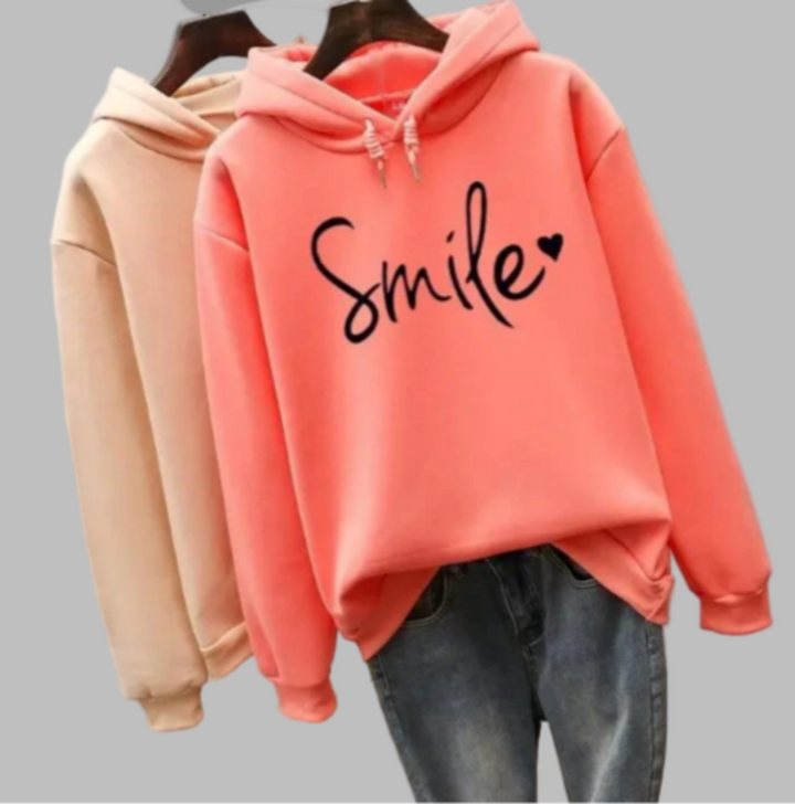 Felpa con cappuccio Smile da donna