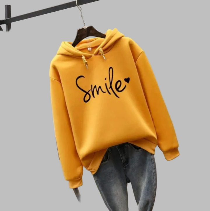 Felpa con cappuccio Smile da donna