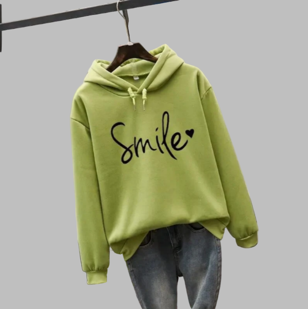 Felpa con cappuccio Smile da donna