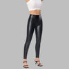 Leggings eleganti lucidi con cerniera