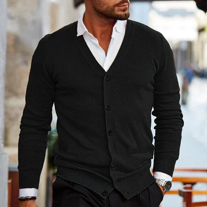 Cardigan da uomo in cotone in stile casual