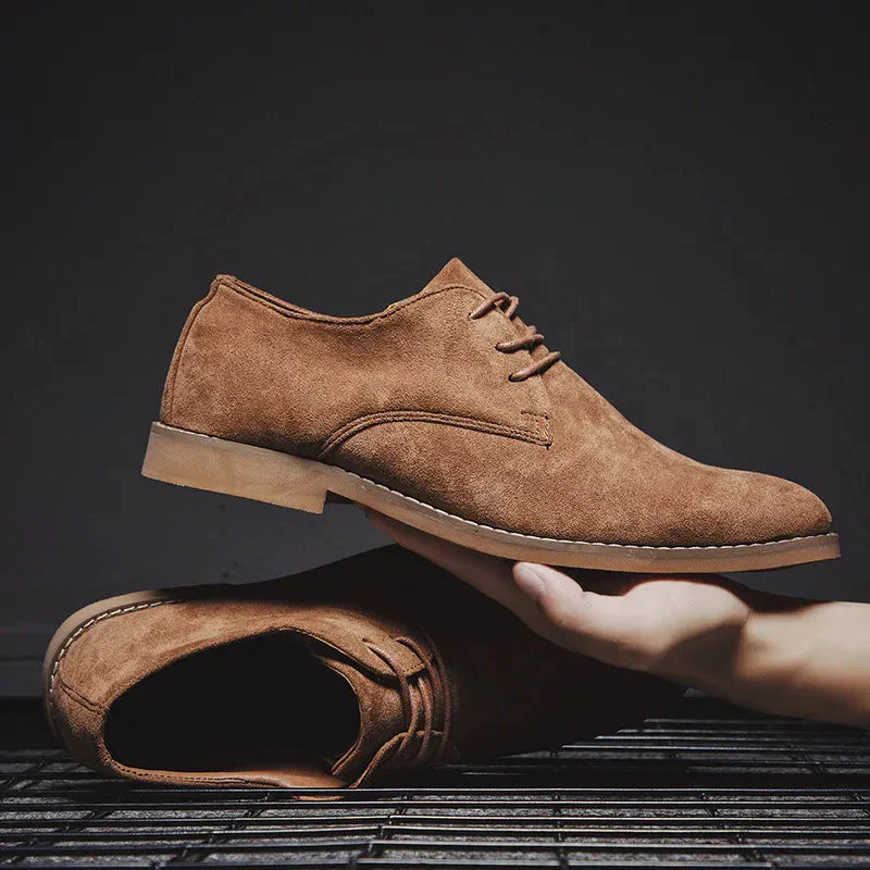 Scarpe Oxford in pelle scamosciata per uomo