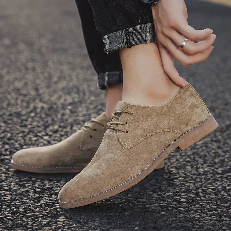 Scarpe Oxford in pelle scamosciata per uomo