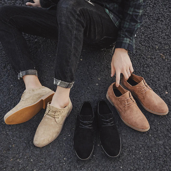 Scarpe Oxford in pelle scamosciata per uomo