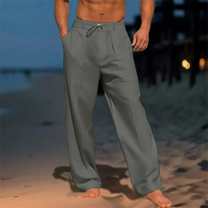 Pantaloni estivi eleganti in lino da uomo