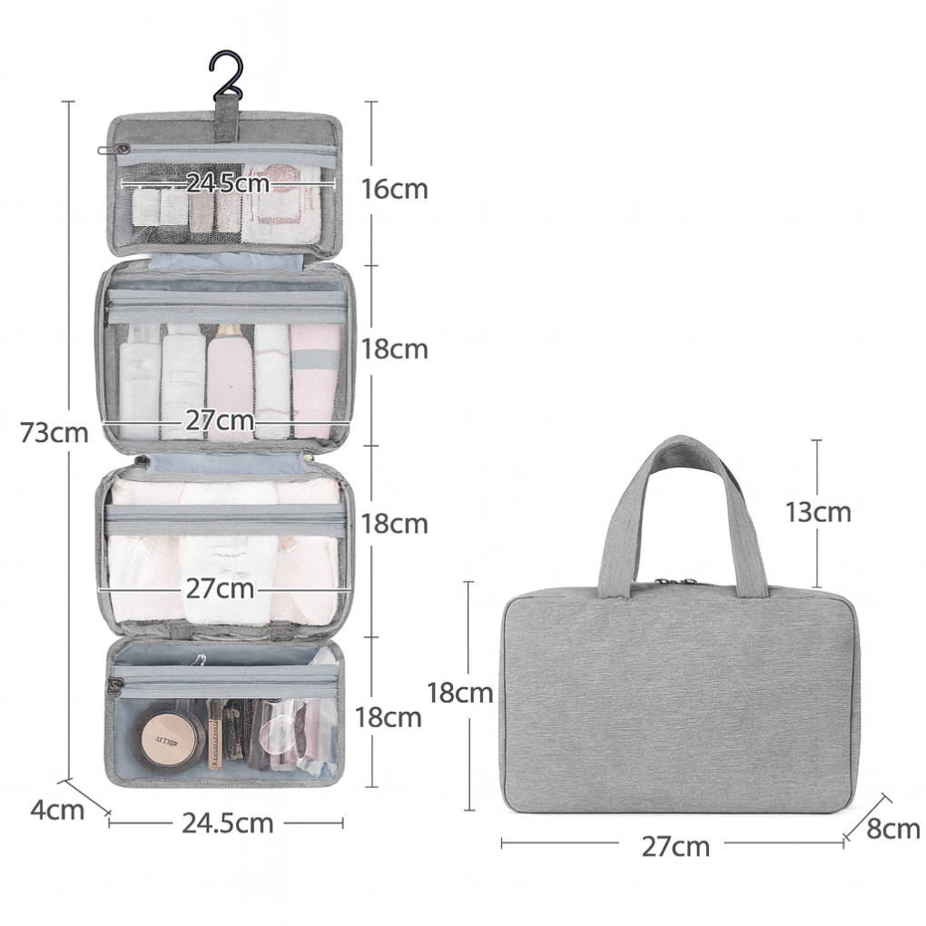 Organizzatore per articoli da toeletta multiscomparto