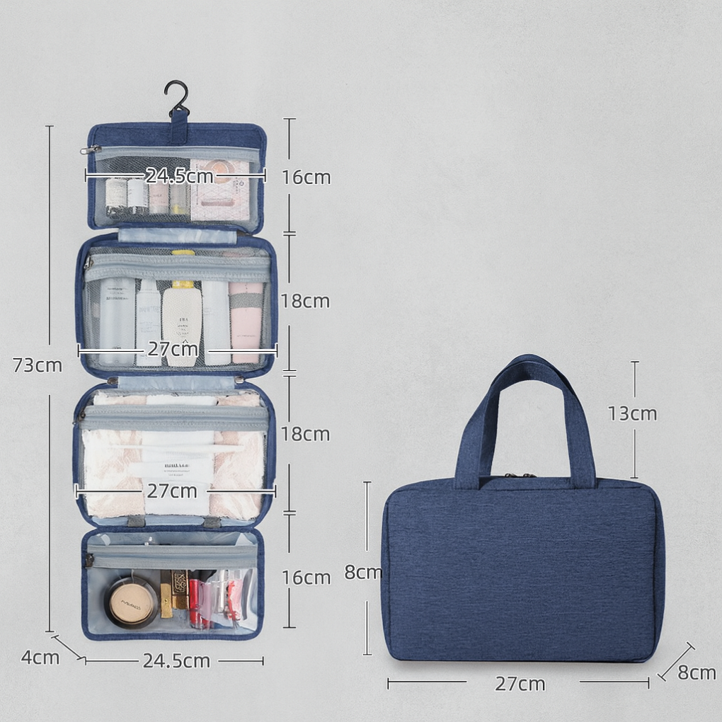 Organizzatore per articoli da toeletta multiscomparto
