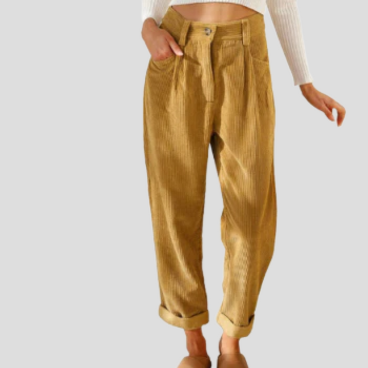 Pantaloni eleganti in velluto a coste
