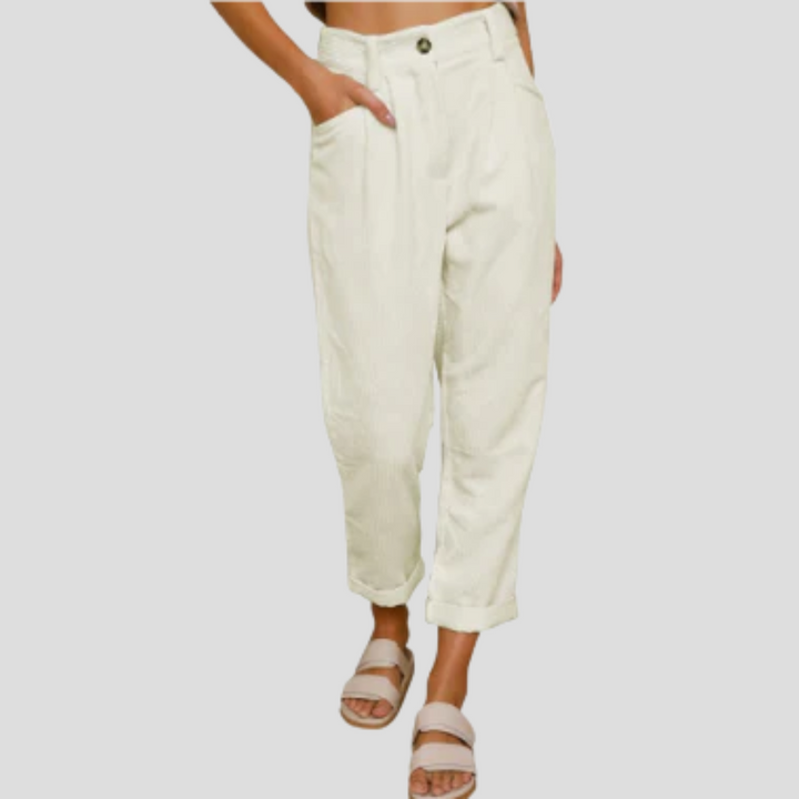 Pantaloni eleganti in velluto a coste