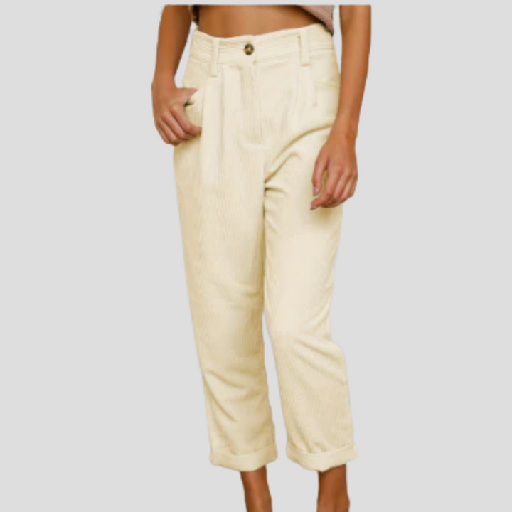 Pantaloni eleganti in velluto a coste