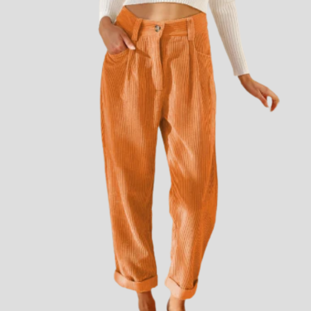 Pantaloni eleganti in velluto a coste