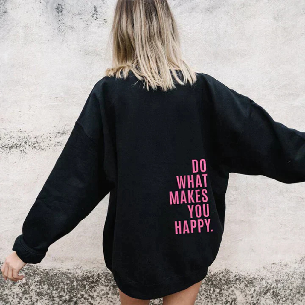 Felpa casual da donna con cappuccio