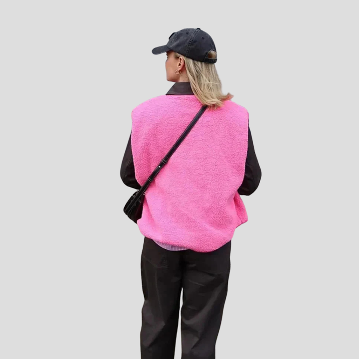 Smanicato in lana alla moda da donna