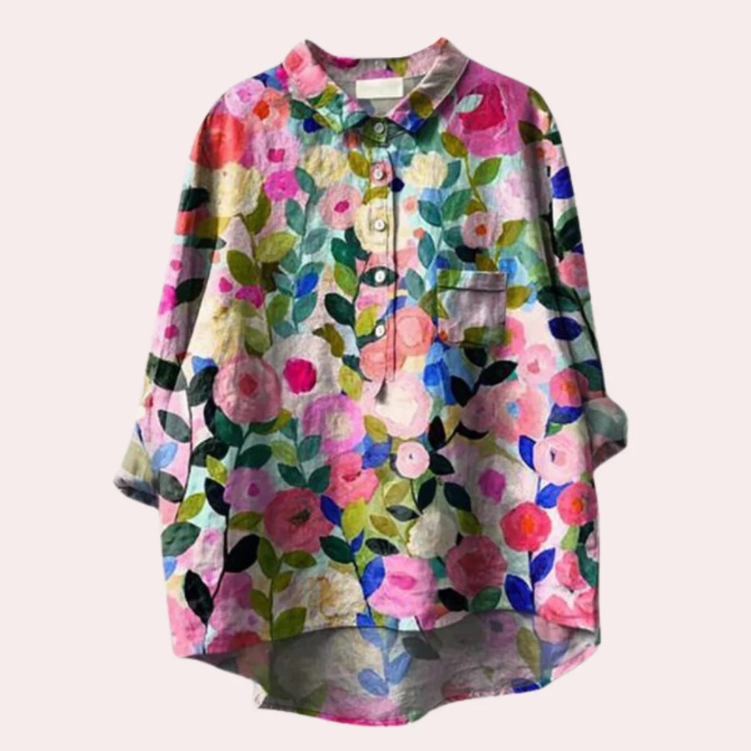 Camicetta da donna con stampa floreale