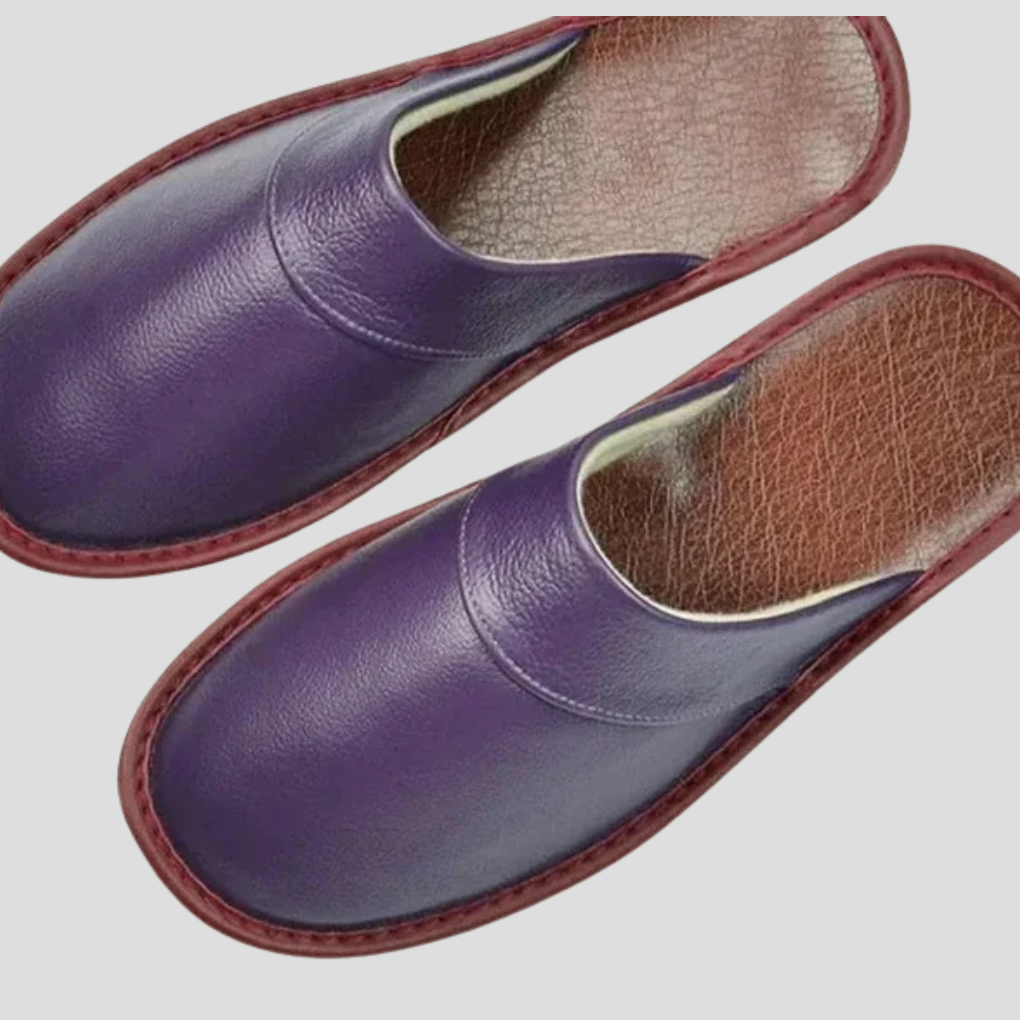 Pantofole in pelle da uomo