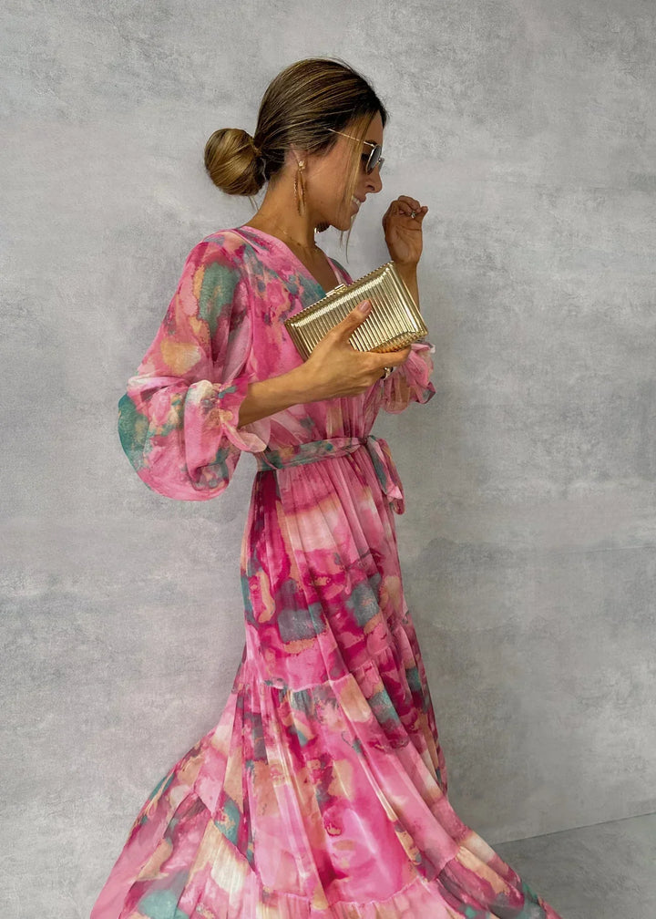 Robe d'été à manches longues pour femme