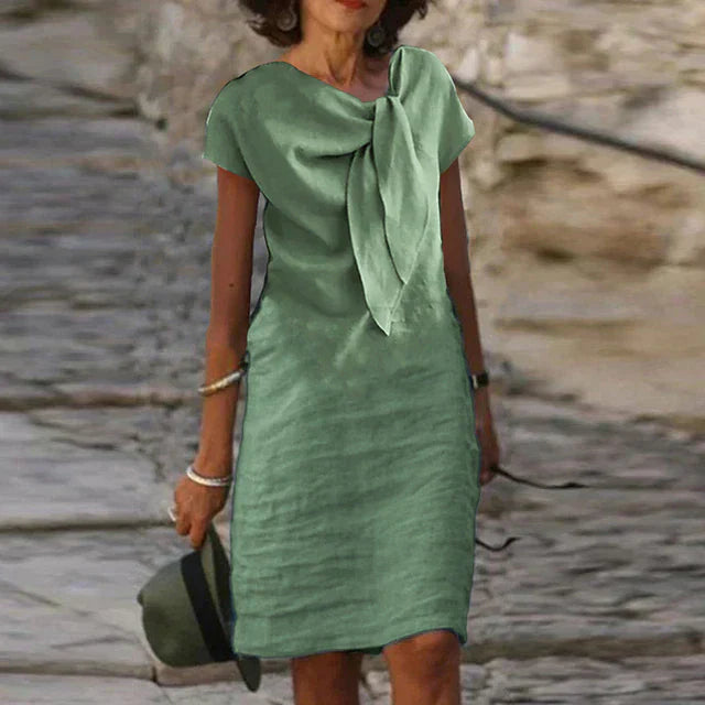 Tubino elegante da donna a maniche corte (lunghezza mini)