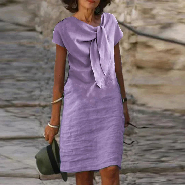 Tubino elegante da donna a maniche corte (lunghezza mini)