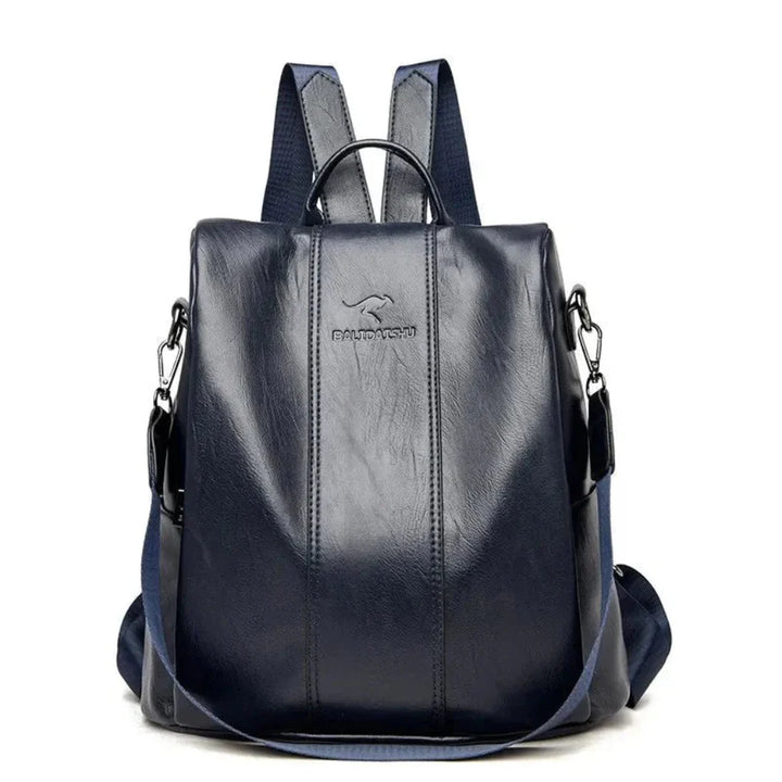 Zaino antifurto in pelle da donna