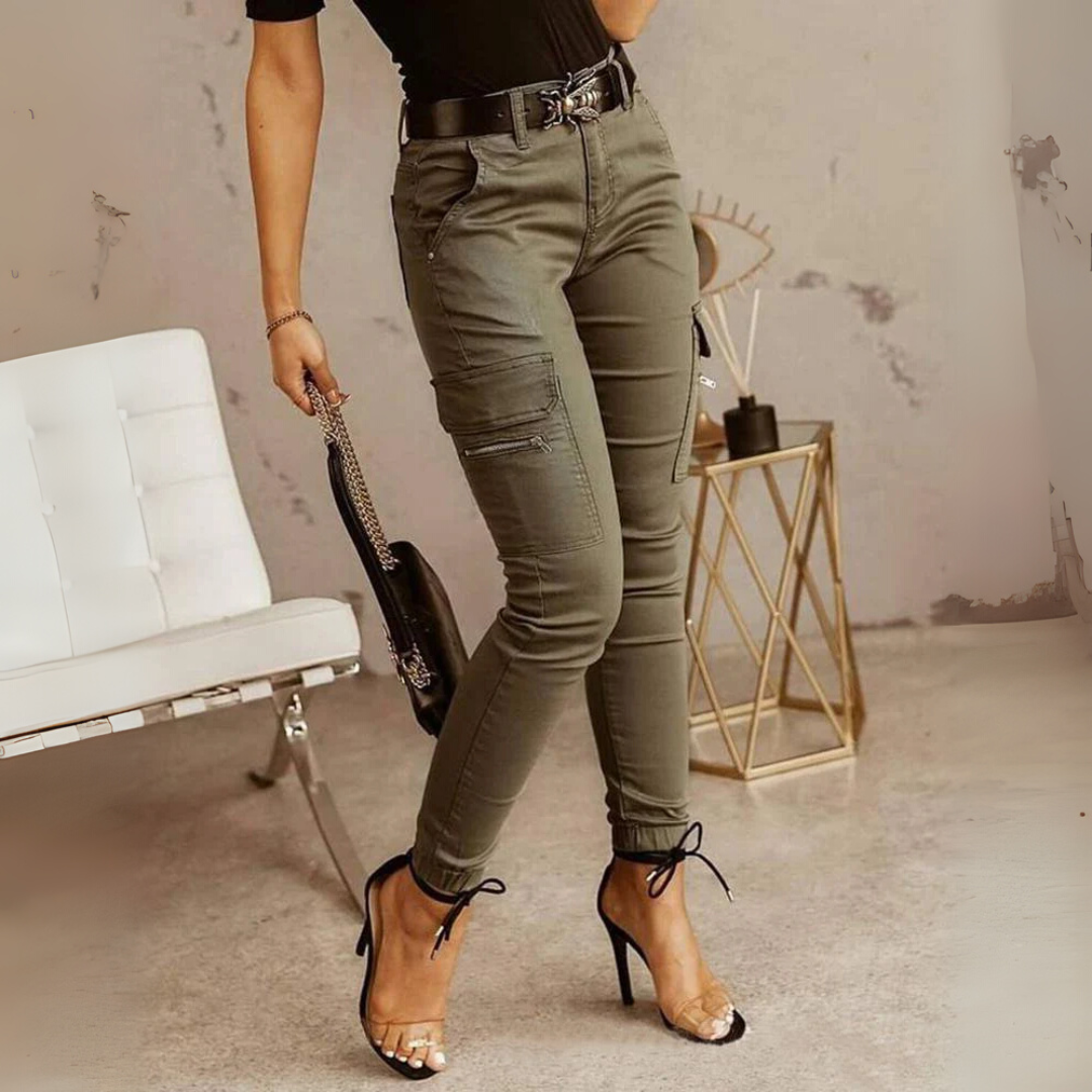Pantaloni cargo attillati da jogging da donna