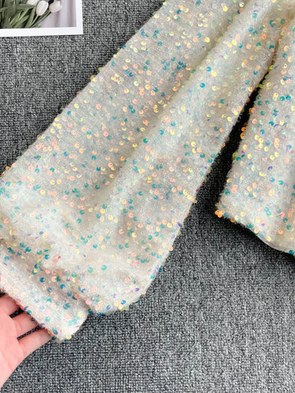 Top monospalla Fleur Glitter